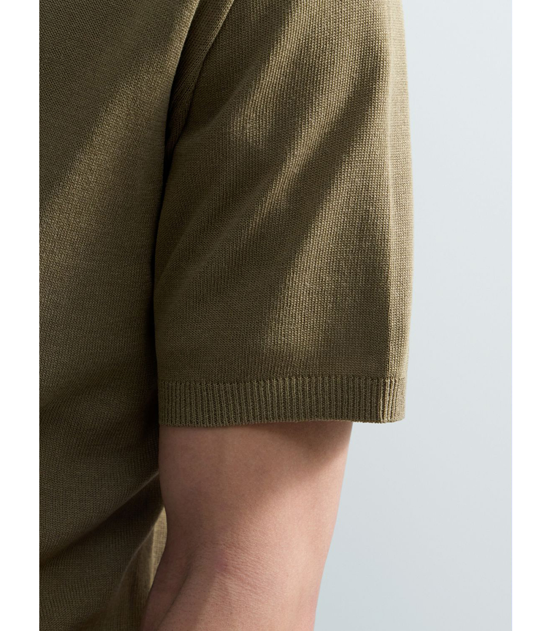 リネンブレンド スキッパー 詳細画像 モスグリーン 7